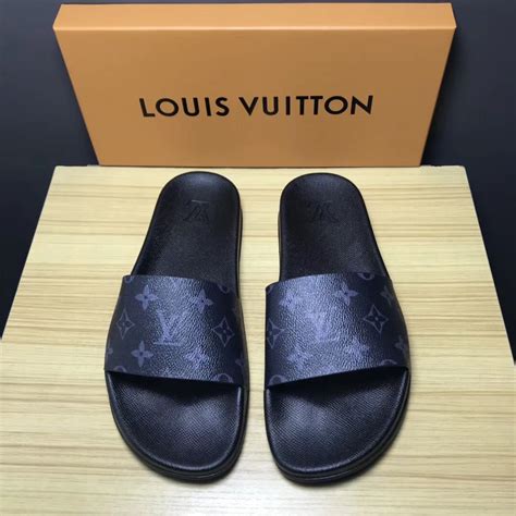 lv black slippers|Lv slippers men.